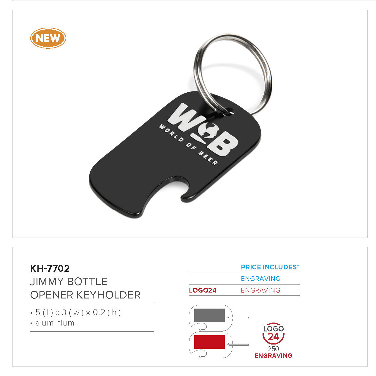 KH-7702 - Jimmy Bottle Opener Keyholder - Catalogue Image